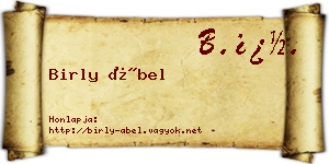 Birly Ábel névjegykártya